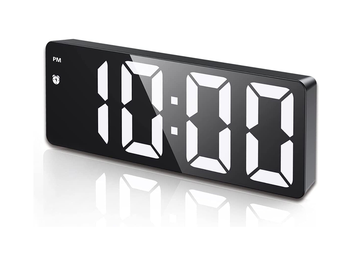 Despertador Digital, [versão Atualizada] Relógio Led Para Quarto, Relógio De Mesa Eletrônico Com Type-c (preto)