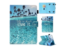 Capa de couro universal Webake com costura colorida para tablet