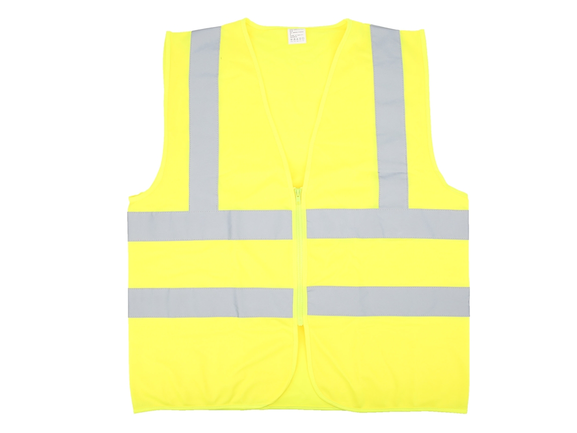 Colete De Segurança Com Faixa Reflectiva Mesh Para Ciclismo Gola Amarelo Fluorescente Alto Visibilidade