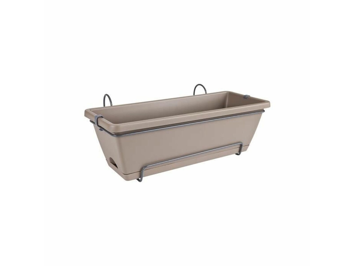 Vaso ELHO Castanho 50 Cm Cinzento Polipropileno Plástico Retangular