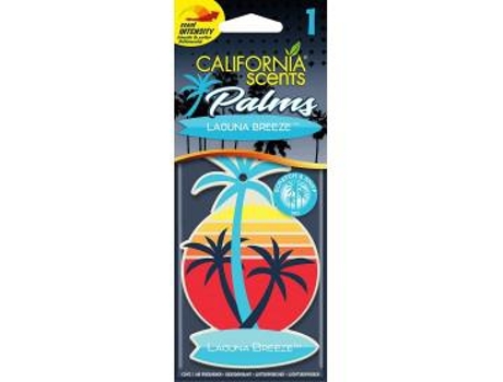 California Scents Ambientador de Coche Fragancia 'Laguna Breeze' Con Aroma de Brisa Marina Palmeras de Papel