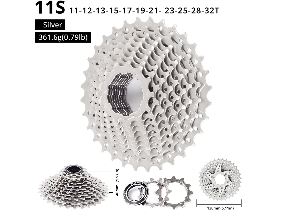 Cassete de Bicicleta Mali 11 Velocidades 11-32t Shimano Sram