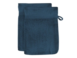 Conjunto de 2 Panos de Algodão 500 G/m Lagune Azul Pato, da Soleil D'ocre Blue BRILVIBERA