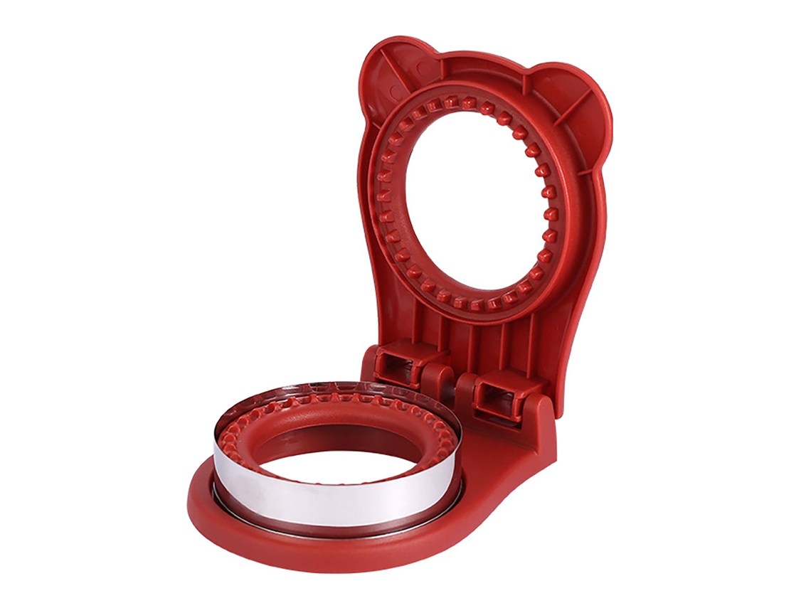 Cortador De Sanduíche Redondo Aço Inoxidável Vermelho