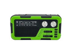 Rádio Solar AQUAFORGE, lanterna de emergência com gerador de energia manual