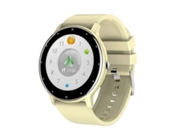 Relógio Inteligente Bw0223 Com Monitoramento De Frequência Cardíaca/oxigenação Sanguínea/pressão Arterial, Bluetooth E Chamadas, Cor: Silicone Bege.
