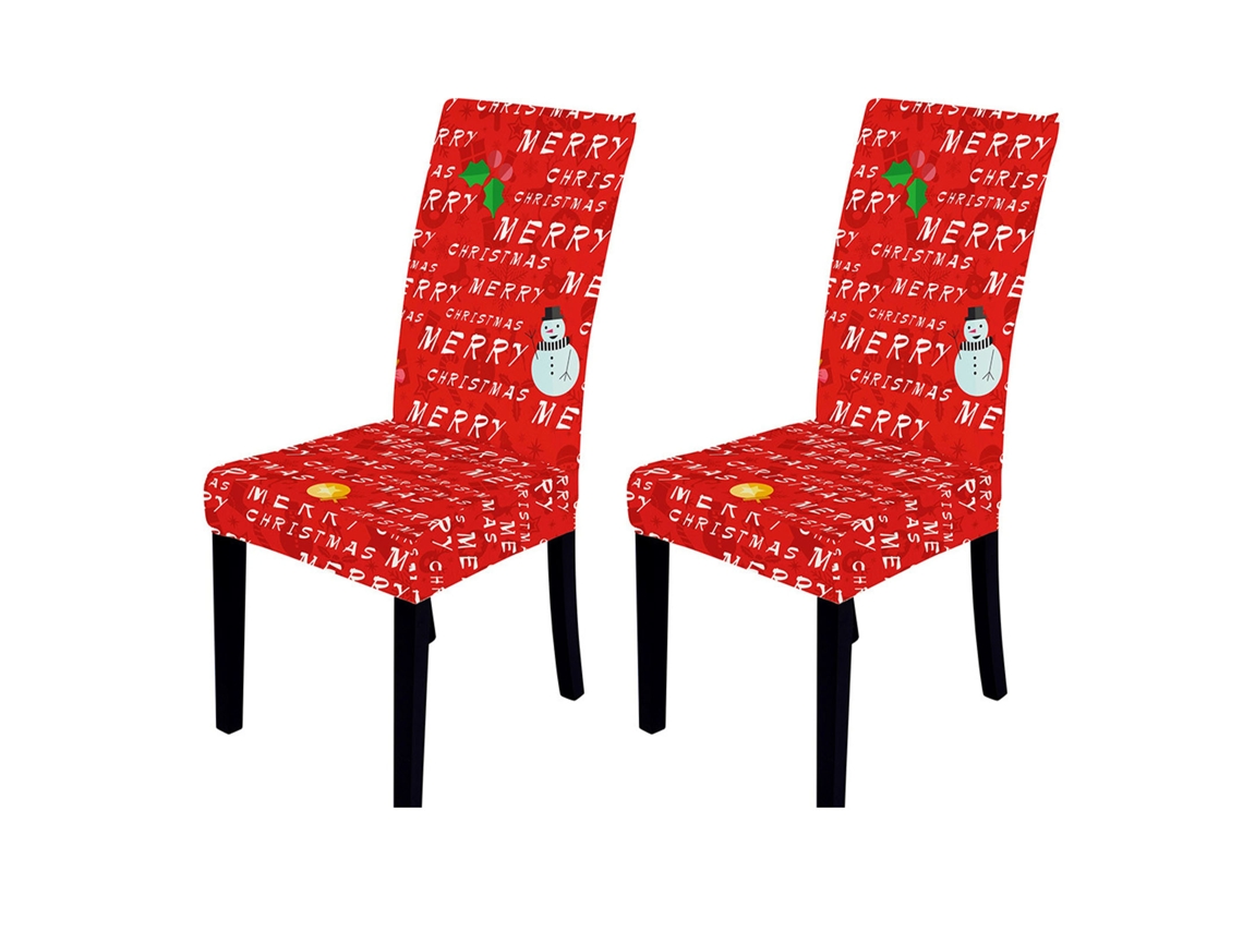 Capinha Elástica Para Cadeira Com Decoração Festiva