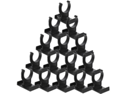 Clips Niveladores Ajustáveis Para Pés De Armário Kallory, Fáceis De Limpar, Em Pp, 20 Unidades, Pretos, Para Pés De