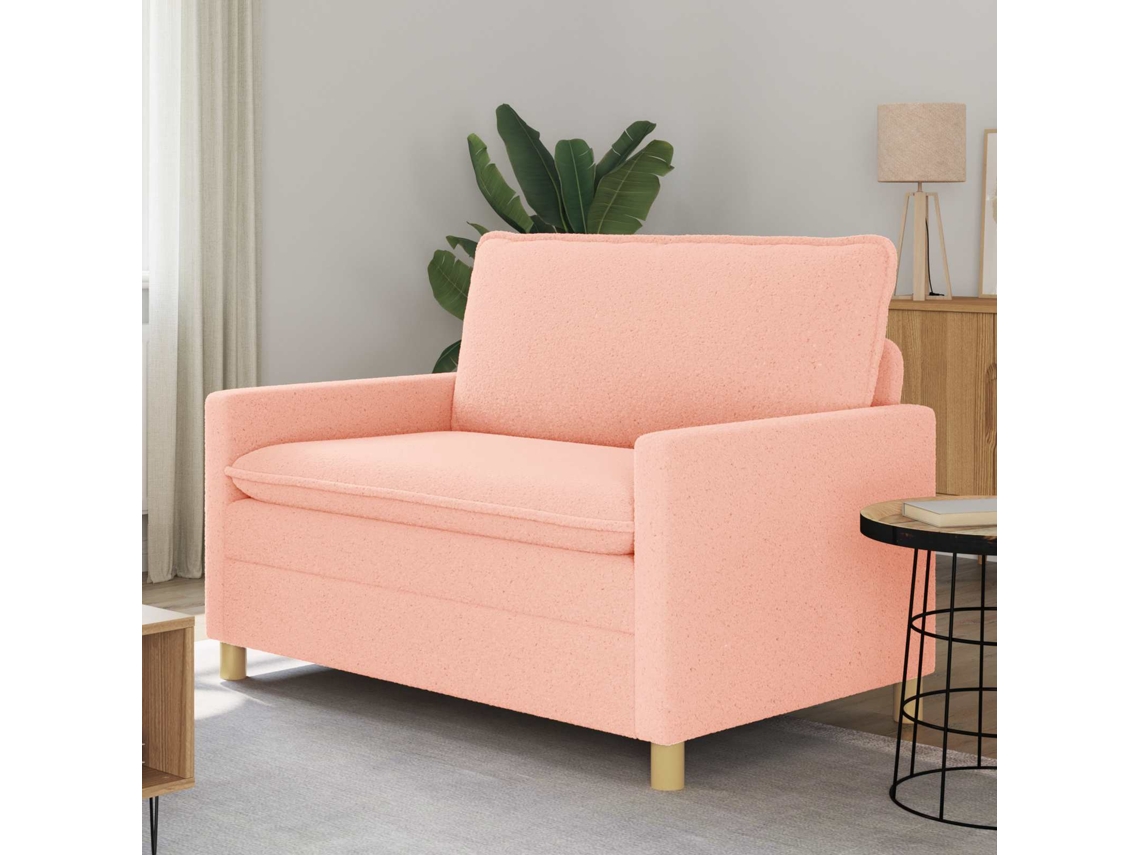 Vidaxl Sofá Rosa 126 X 81 X 87,5 Cm Tecido