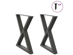 Dining Table Leg, Dining Table Legs Vidaxl Antracite Aço (80 X (72-73.3) Cm)