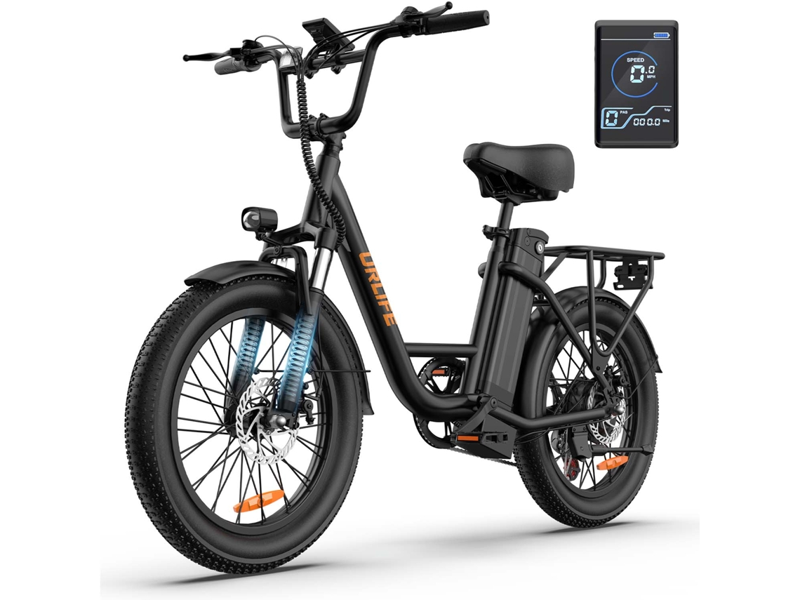 Urlife E20-black Bicicleta Elétrica Com Motor De 1000 W, Bateria 48v13ah, Autonomia Até 80 Milhas E Rodas De 20*3.0 Polegadas, Estrutura Resistente...