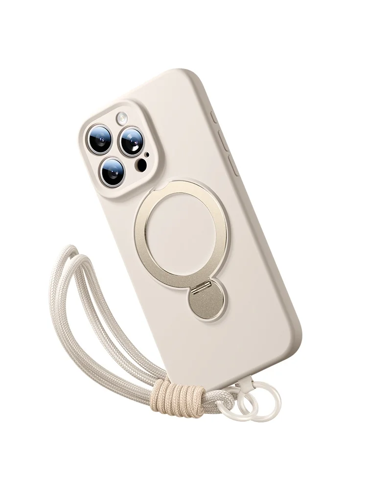 (iphone 17 Branco) Capa Magnética Magsafe Para Celular Com Suporte Giratório 360°