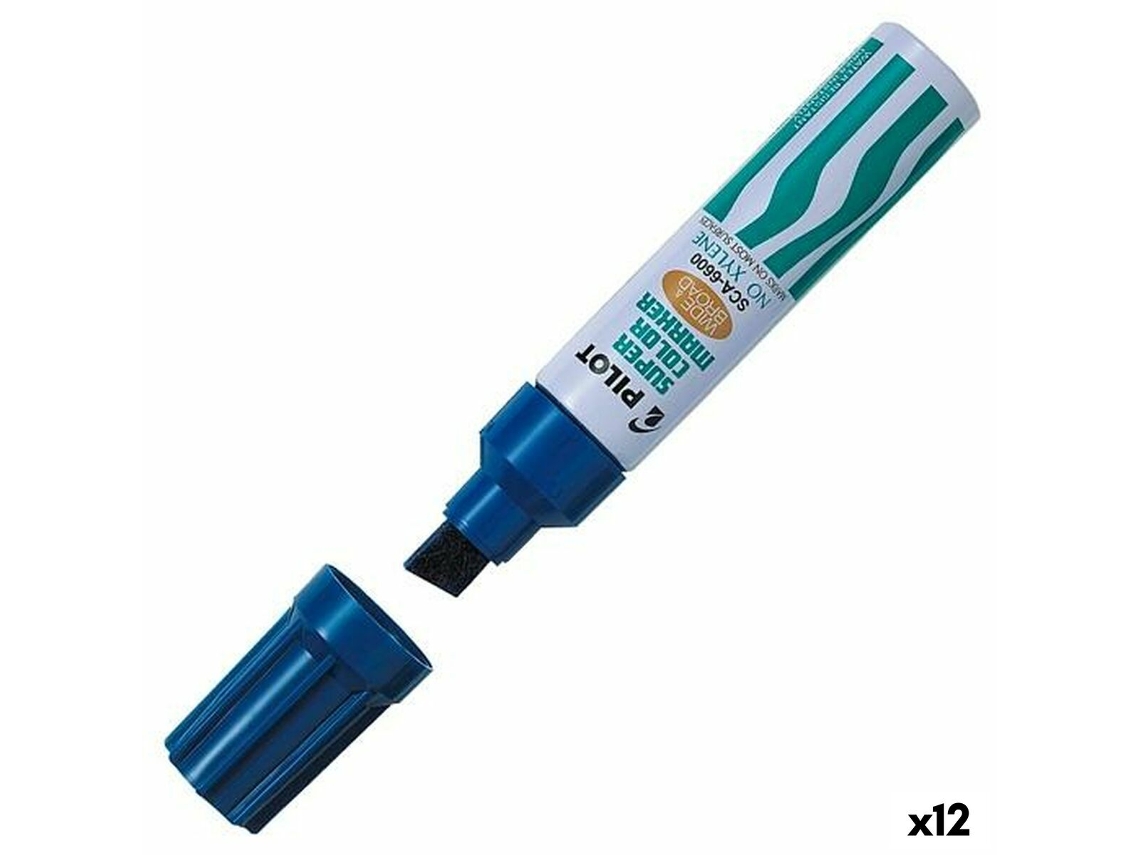 Rotulador Permanente Pilot Sca-6600 3-10 Mm Azul 12 Unidades