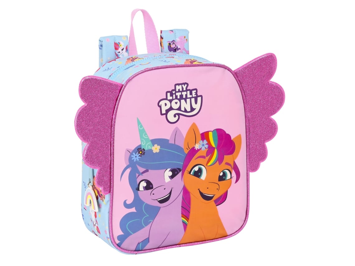 Mochila Escolar My Little Pony Wild & Free Azul Cor de Rosa 22 X