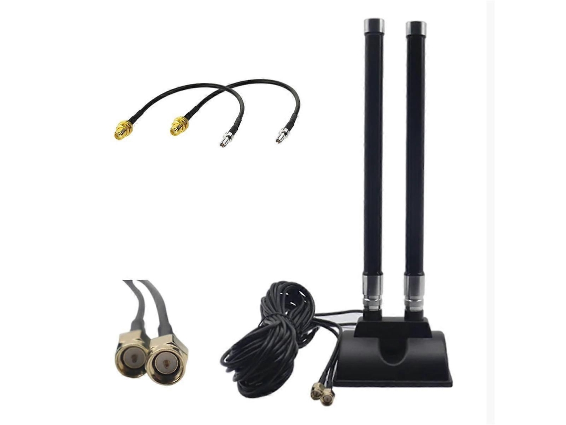 Antena Lte Sma Macho Para Roteador Cpe 5g, Alto Ganho De 46 Dbi, Cabo De Extensão Externo 5g Com Base Magnética. Aquaforge