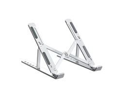 Suporte Prateado Para Laptop, Com 7 Ângulos Ajustáveis, Suporte Ventilado De Alumínio Para Laptops E Tablets De 9 A 15,6 Polegadas. Aquaforge