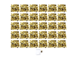 Painel De Fundo Lãmpadas Sequin Dourado Auto-blocante