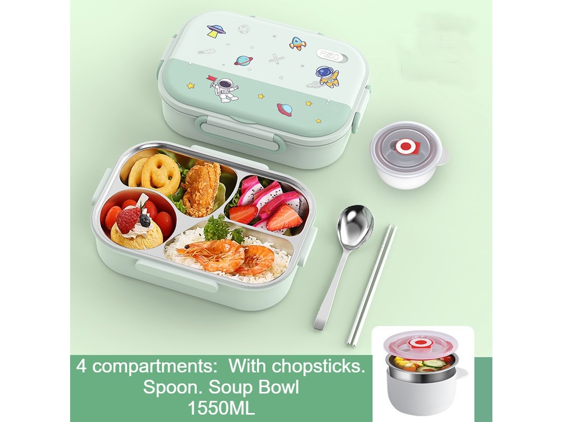 Lancheira Bento À Prova de Vazamentos para Adultos-316 Green Four Shi EVELTEK One size