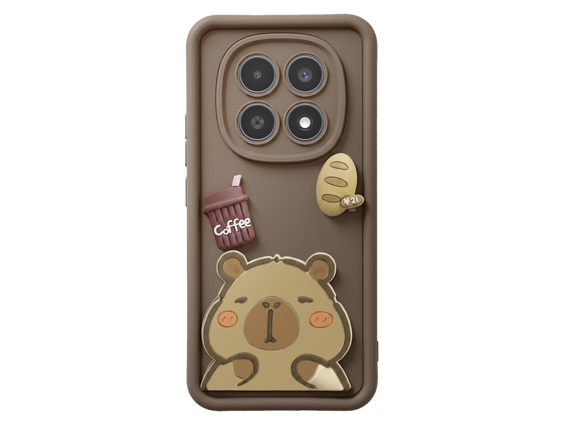 Capa Para Redmi Note 15 Com Motivos Capybara Em 3d E Borda Elevada