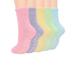 2026 5 Pares de Meias de Pelo Macio para Mulher Quentes no Inverno Microfibra Fluffy para Dormir Presente Ideal