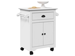 Vidaxl Carrinho De Cozinha Bodo Branco 72x45x80 Cm