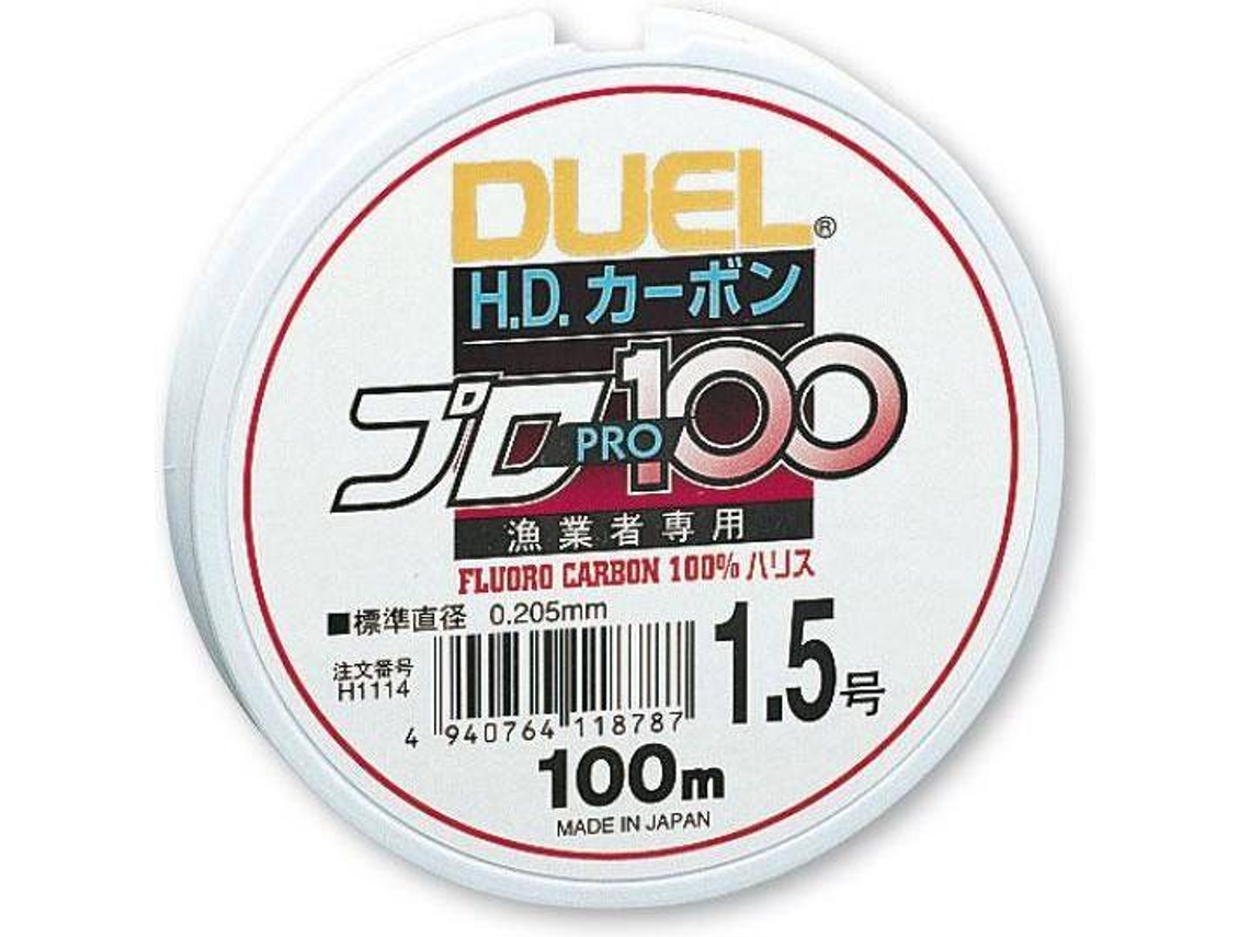 Linha de Pesca de fluorcarbono DUEL H.d. Carbon Pro 100 S Fluorocarbon (0.210 mm - 0,20 mm)