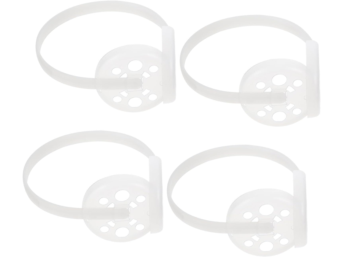 Conjunto De 4 Protetores Auriculares Brancos, Leves E Duráveis, Com Armação E Alça.