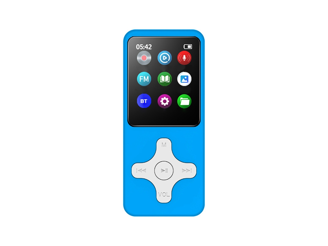 Reprodutor De Mp3 Mp4 Com Tela Digital Bt5.0 Alto-falante Rádio Fm Gravador E-book Som Hifi