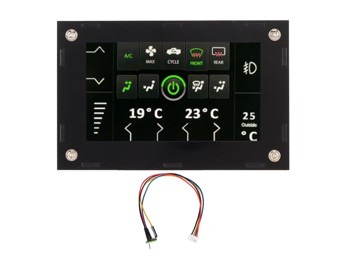Módulo De Display Lcd Com Tela Touch Resistiva Tft Hmi De 4.3 Polegadas 480x272 Nx4827p043 011r