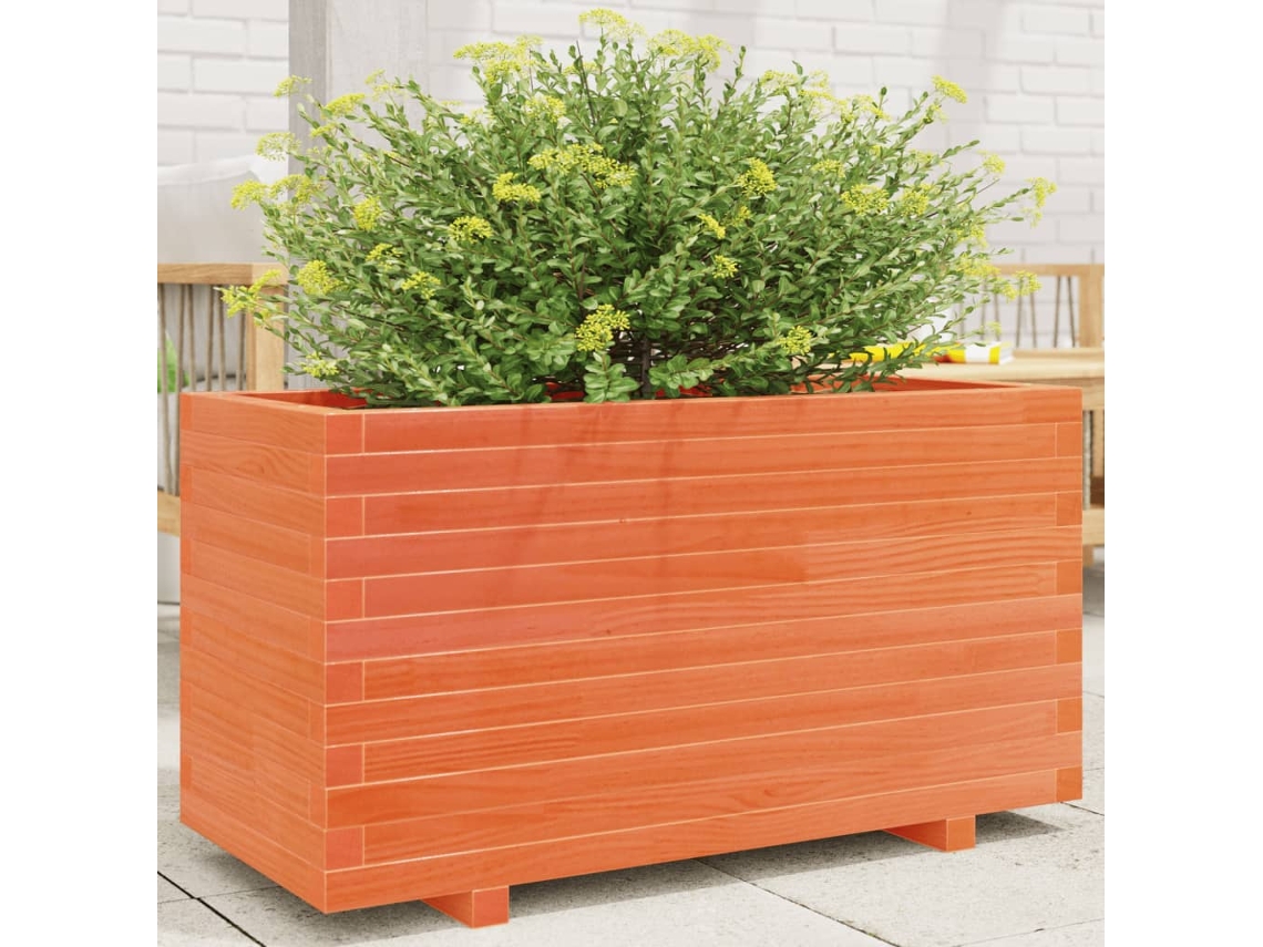 Vidaxl Vaso/floreira De Jardim 90x40x49,5 Cm Pinho Maciço Castanho Mel
