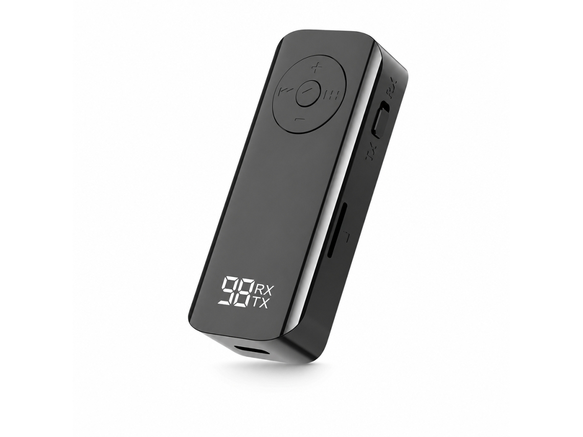 Adaptador De Áudio Bluetooth 5.3 Transmissor E Recetor Aux Para Tv, Pc, Carro, Colunas E Auscultadores Sem Fios