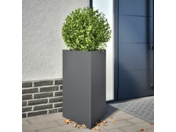Vidaxl Vaso/floreira Jardim Triangular 2 Pcs 50x43x75 Cm Aço Antracite