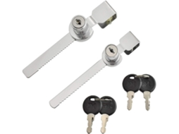 Conjunto De 2 Peças Alta Qualidade Com Fechadura E Chave Para Porta Vidro Deslizante Vitrine Répteis, Trava Segurança Prateleira Chave.