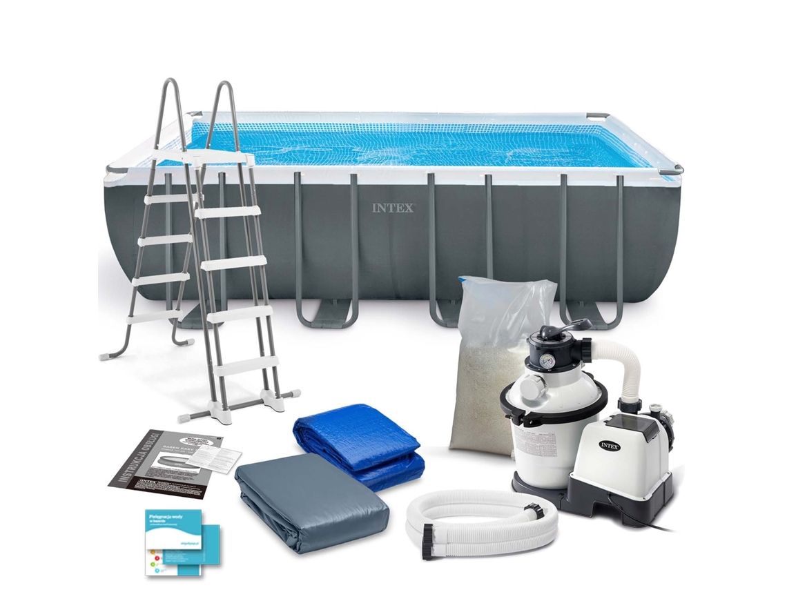 Piscina De Jardim Com Estrutura 549 X 274 X 132 Cm 12 Em 1 Intex 26356