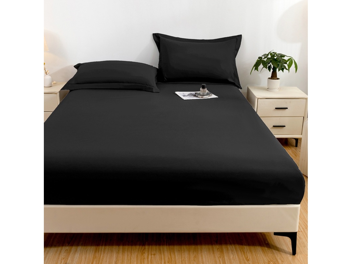 Protetor De Colchão Impermeável Czhhmart 90cmx190cm (com Par De Fronhas) Preto