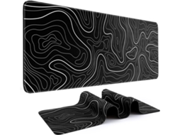Lurelia Tapete De Rato Gamer Grande Com Teclado, 80 X 30 Cm, Topográfico (31,5 11,8 Polegadas)