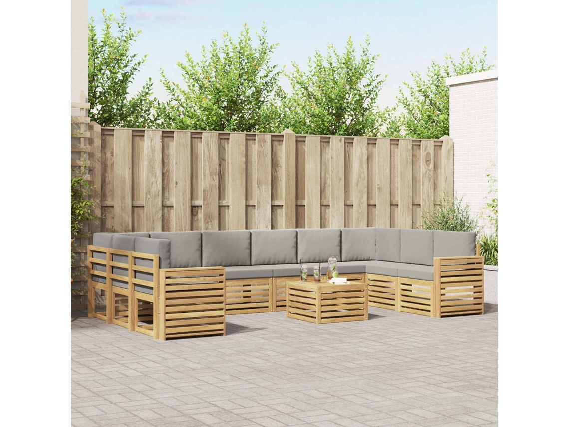 Vidaxl Conjunto De Sofás Para Exterior 11 Unid. Poliéster