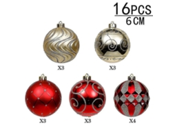 16 Bolas De Natal Para Decorar A Árvore De Natal. Loja Olysi