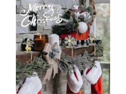 Pacote Com 4 Suportes Para Meias De Natal, Ganchos De Metal Com Clipes Para Pendurar Meias De Natal. Olysi Shop