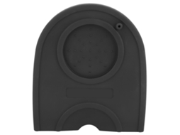 Mini Suporte De Silicone Grosso Para Compactador Pó Café, Tapete Canto Compactação, Utensílio Cozinha Preto.