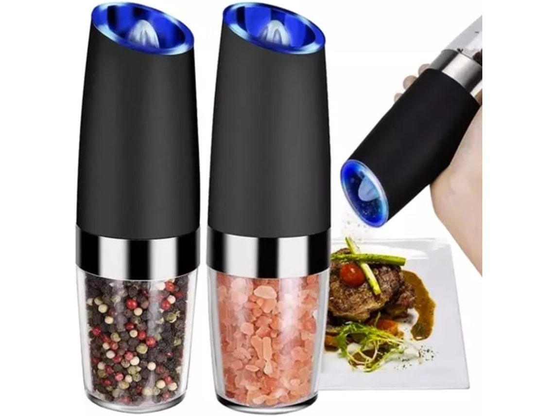 Conjunto Com 2 Moedores Elétricos De Sal E Pimenta