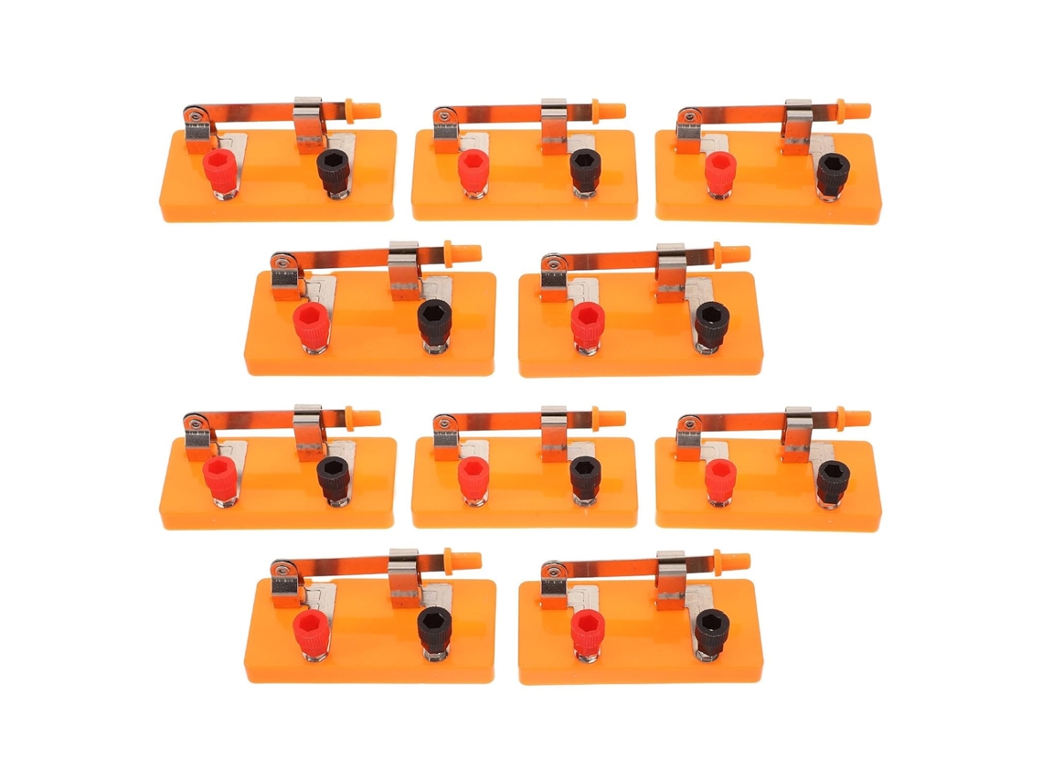 Conjunto De 10 Interruptores De Lâmina Unipolares Para Experimentos Elétricos.