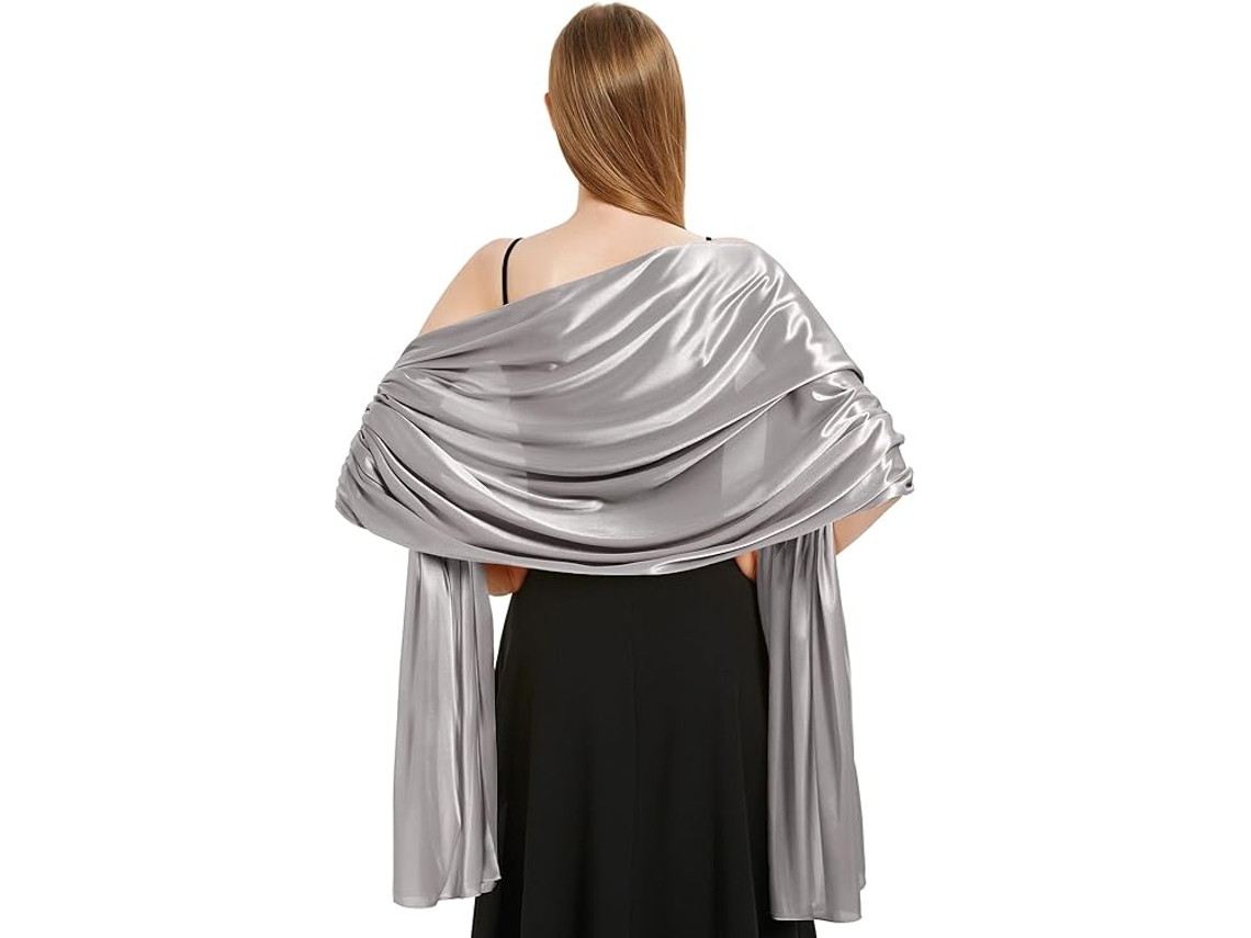 Xale De Cetim Para Mulheres, Xale De Casamento Adequado Para Vestido De Noite, Xale Elegante E Chique Adequado Para Slowmoose