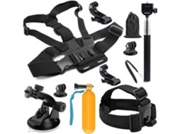 Kit De Acessórios 10 Em 1 Compatível Com Gopro, Para Câmeras Ação Compatíveis Gopro Hero 12 11 9 8 7 6 5 4 3+ 3 Hero-wellngs-aquaforge