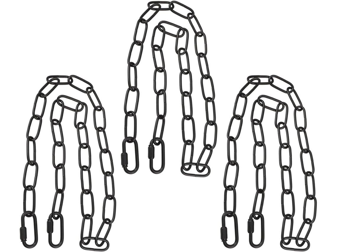 Conjunto De 3 Correntes Para Pingentes Com Ganchos E Conectores Em