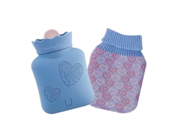 Bolsa De Água Quente De Silicone Para Crianças, Alivio De Dor, Cramps, Costas, Pescoço, Pés (azul, Pequena)