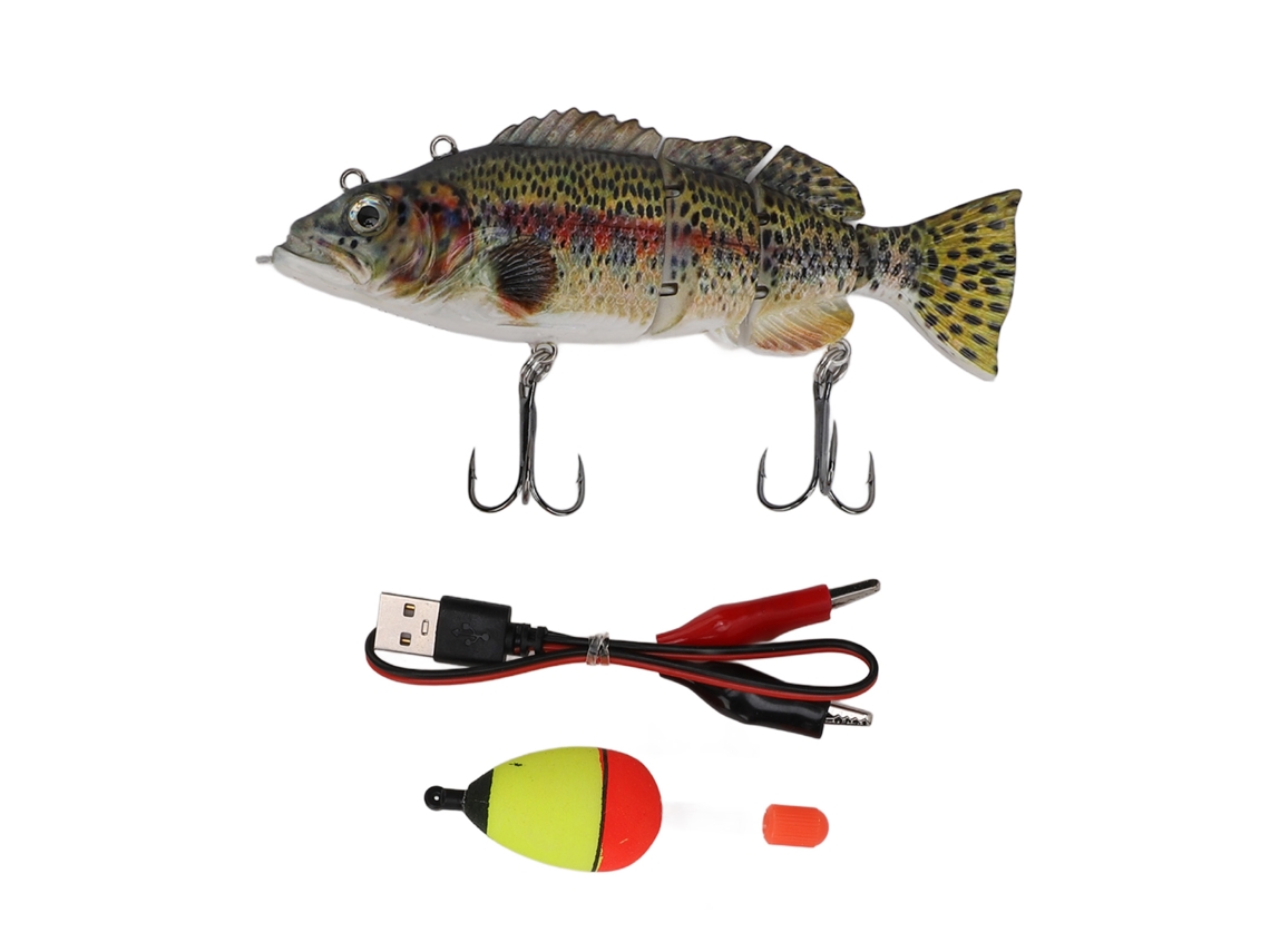Isca Electrica Robótica com Led para Pesca em Água Doce e Salgada