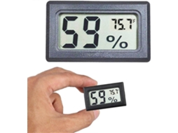 Mini Termômetro Higrômetro Digital Para Ambientes Internos Com Sensor De Temperatura Fahrenheit ()mini Termômetro Higrômetro Digital Indo