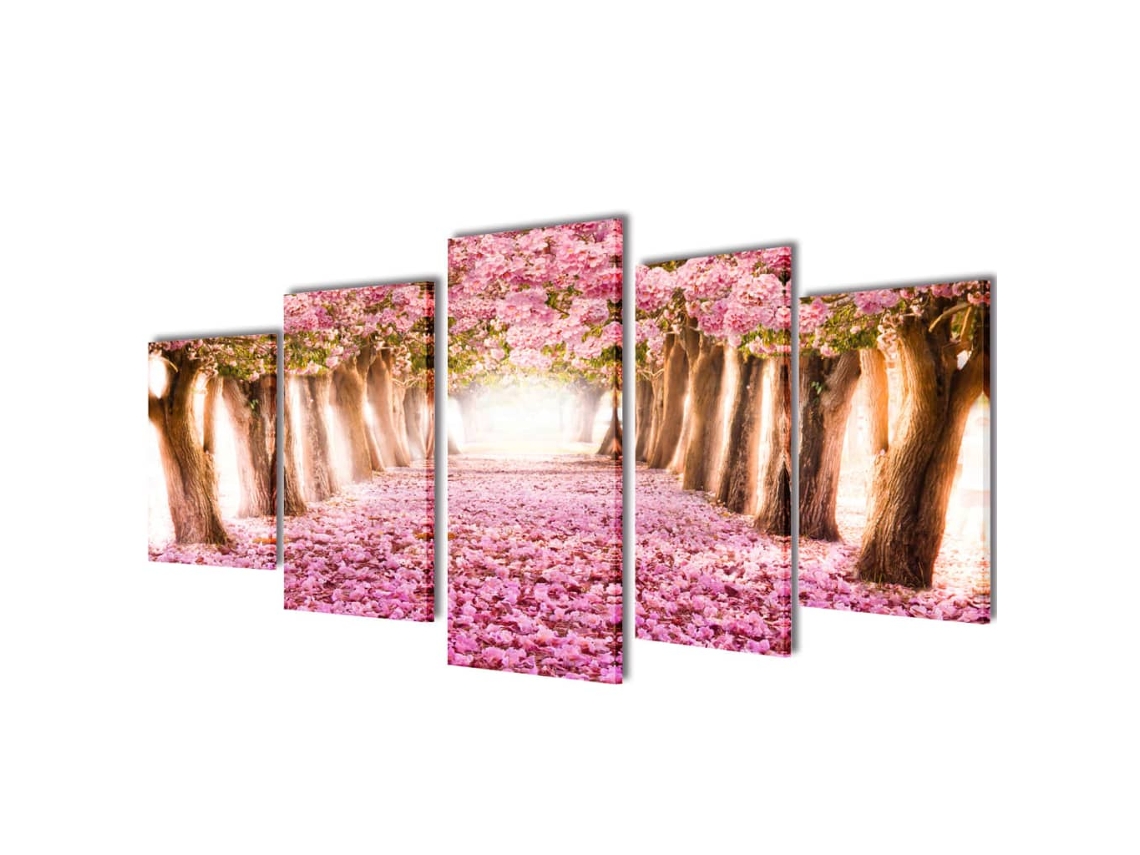 Políptico Flor De Cereja 200 X 100 Cm