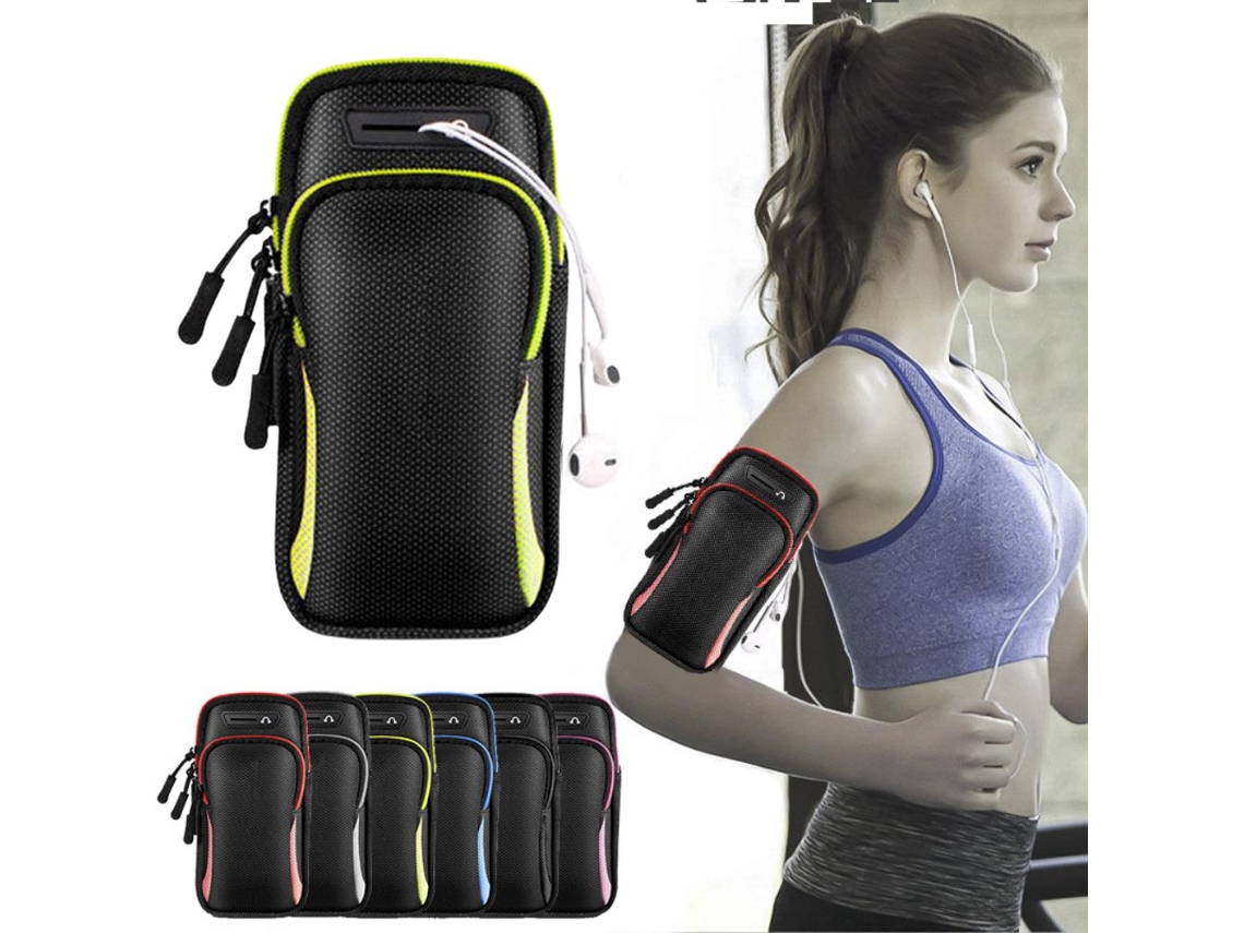 Bolsa De Braço Esportiva Para Corrida E Fitness, Suporta Celular Até 6.5 Polegadas, Impermeável, Para Ciclismo E Yoga